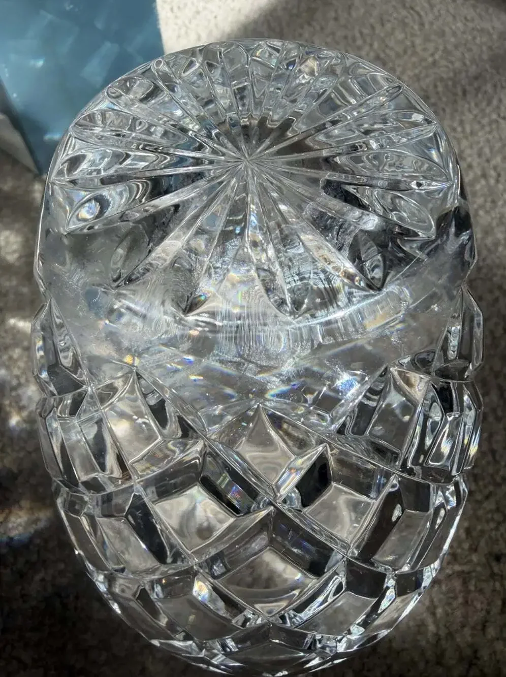 Rare Vintage WATERFORD Diamond / Vertical Cut  8